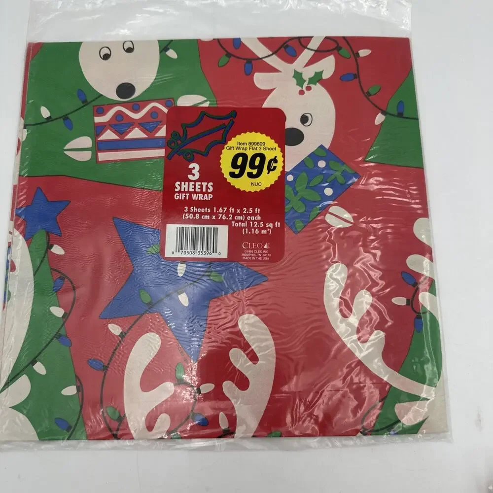 Large Lot Of Vintage Christmas Gift Wrap 15 Sheets Variety Of Designs